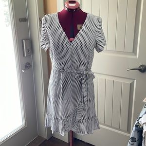 Kismet Black and White Polka Dot Dress